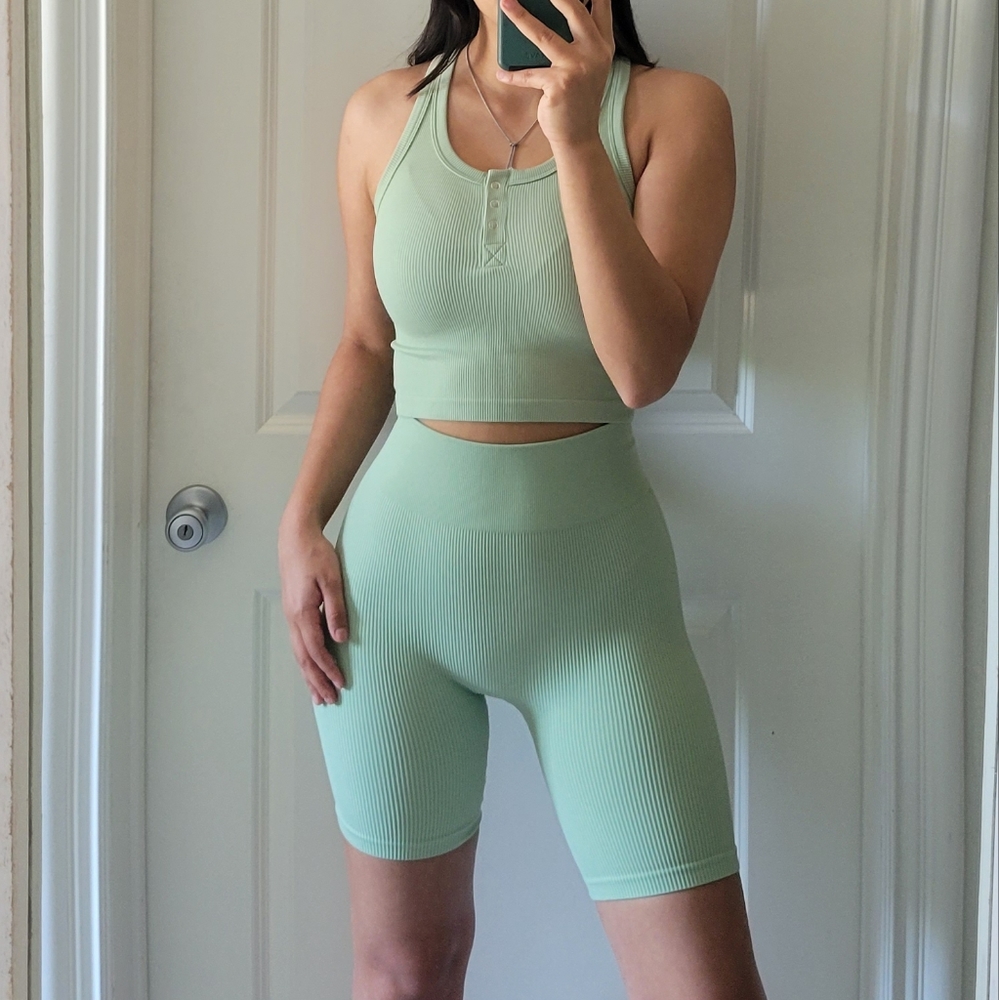 Ribbed Biker Set